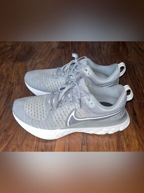 Nike React Infinity Run Flyknit Light Gray Running Shoes